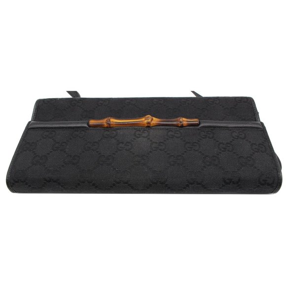GUCCI Bamboo GG Monogram Canvas Clutch - Picture 5 of 11